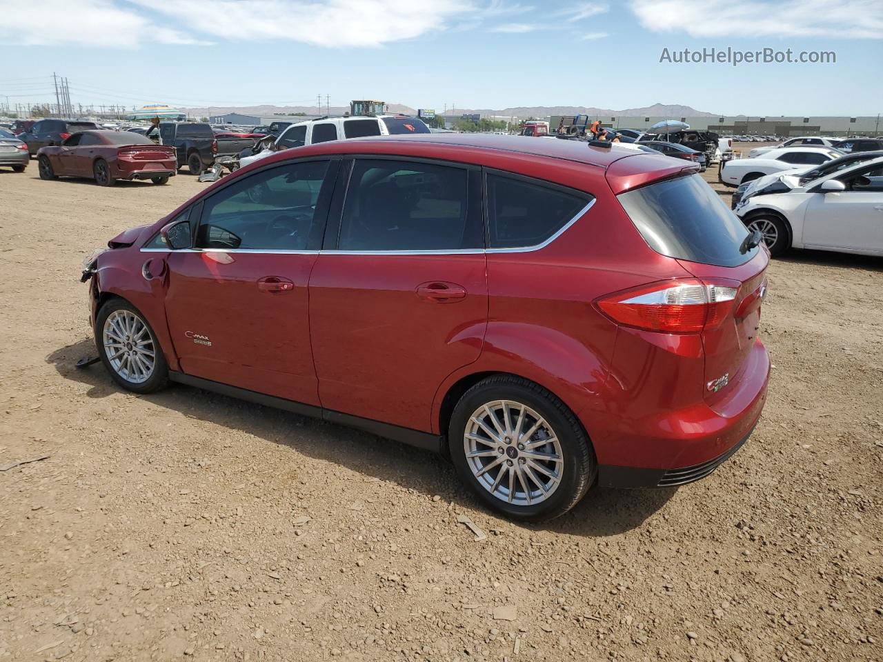 2013 Ford C-max Premium Red vin: 1FADP5CU0DL524039