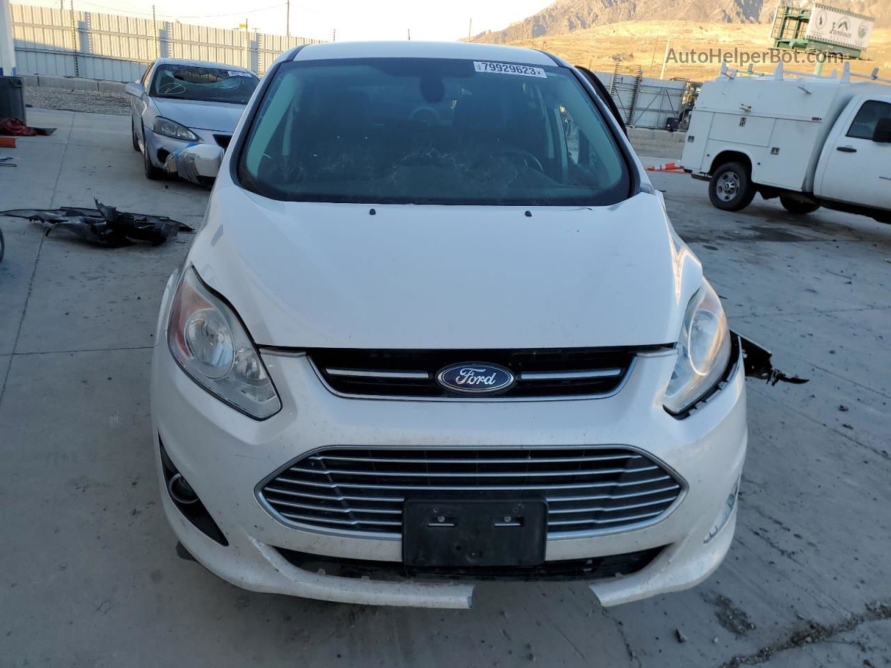 2014 Ford C-max Premium White vin: 1FADP5CU0EL517576