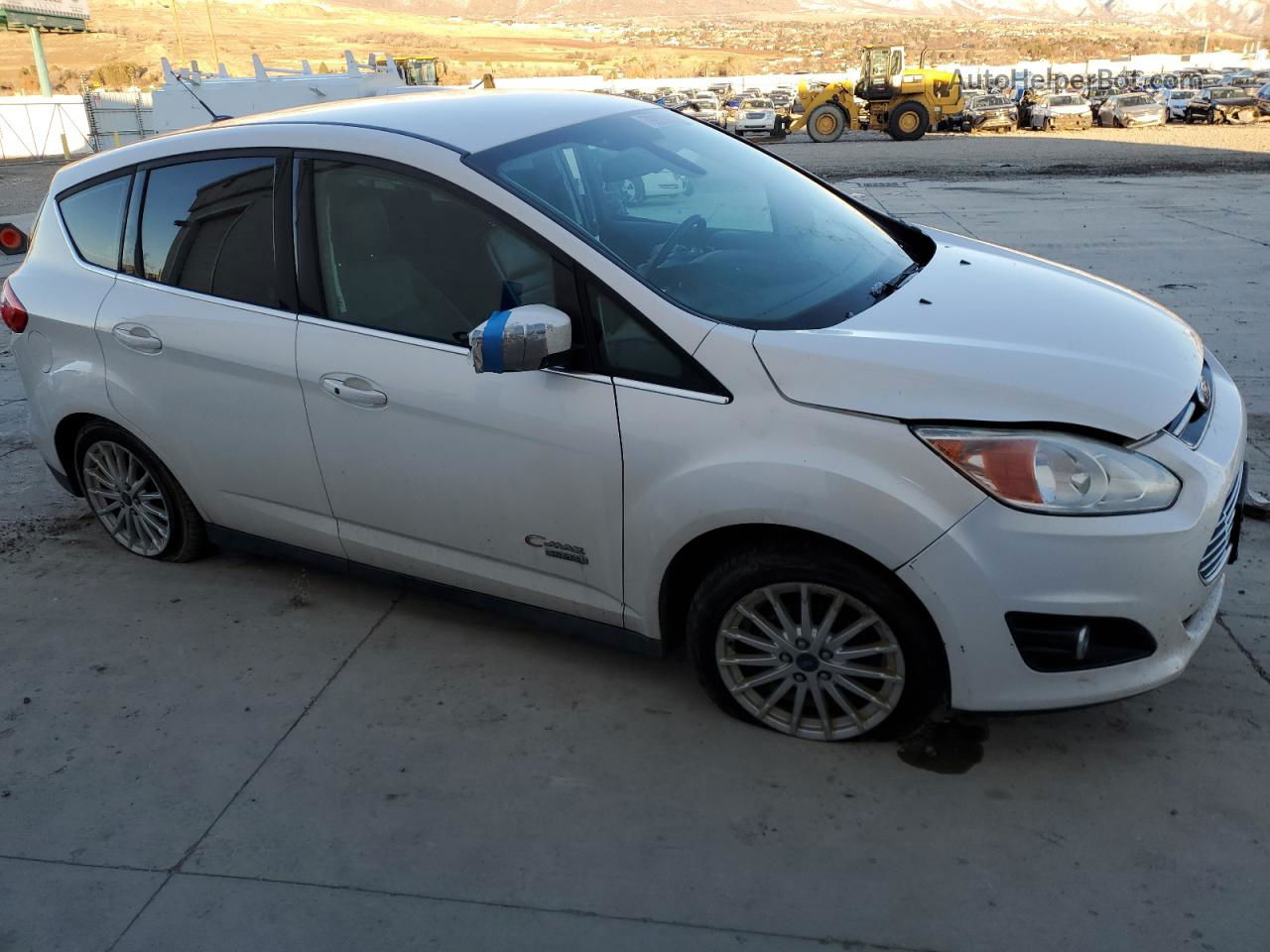 2014 Ford C-max Premium White vin: 1FADP5CU0EL517576