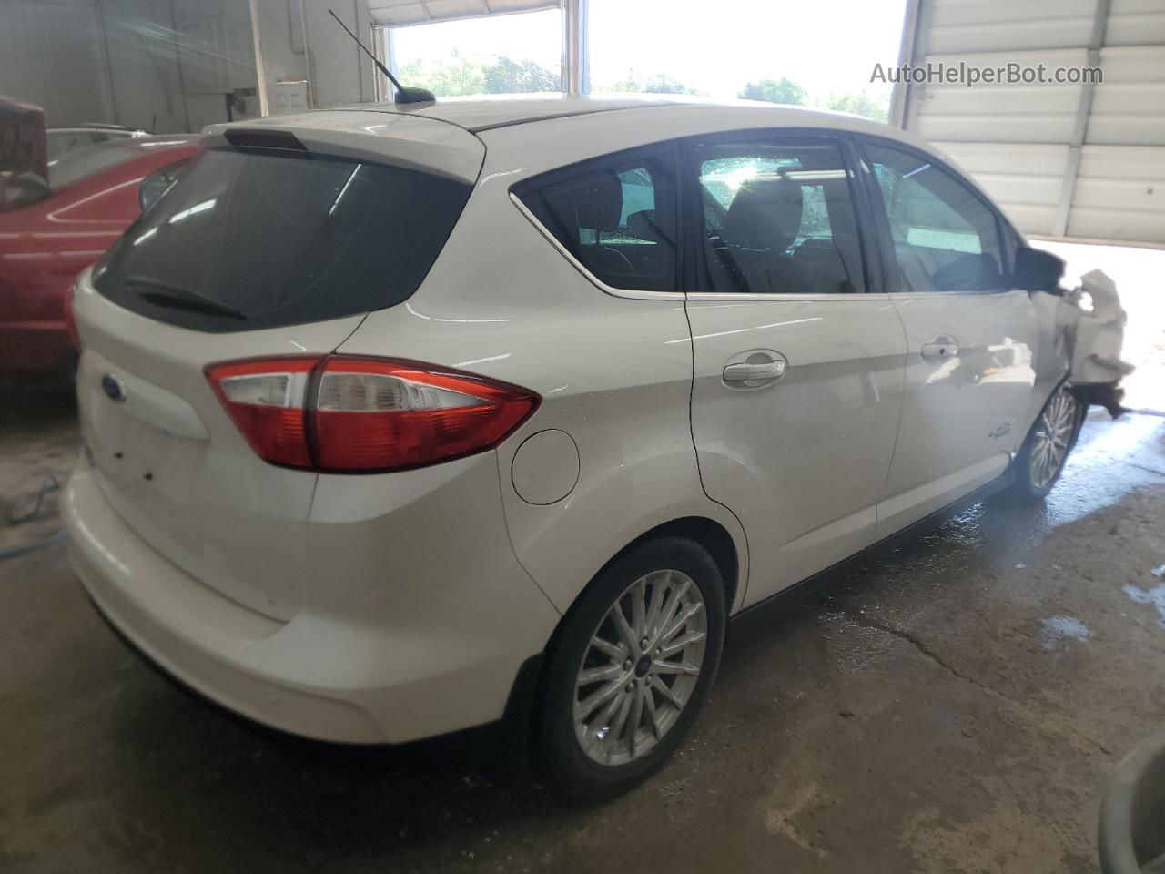 2013 Ford C-max Premium White vin: 1FADP5CU1DL519271