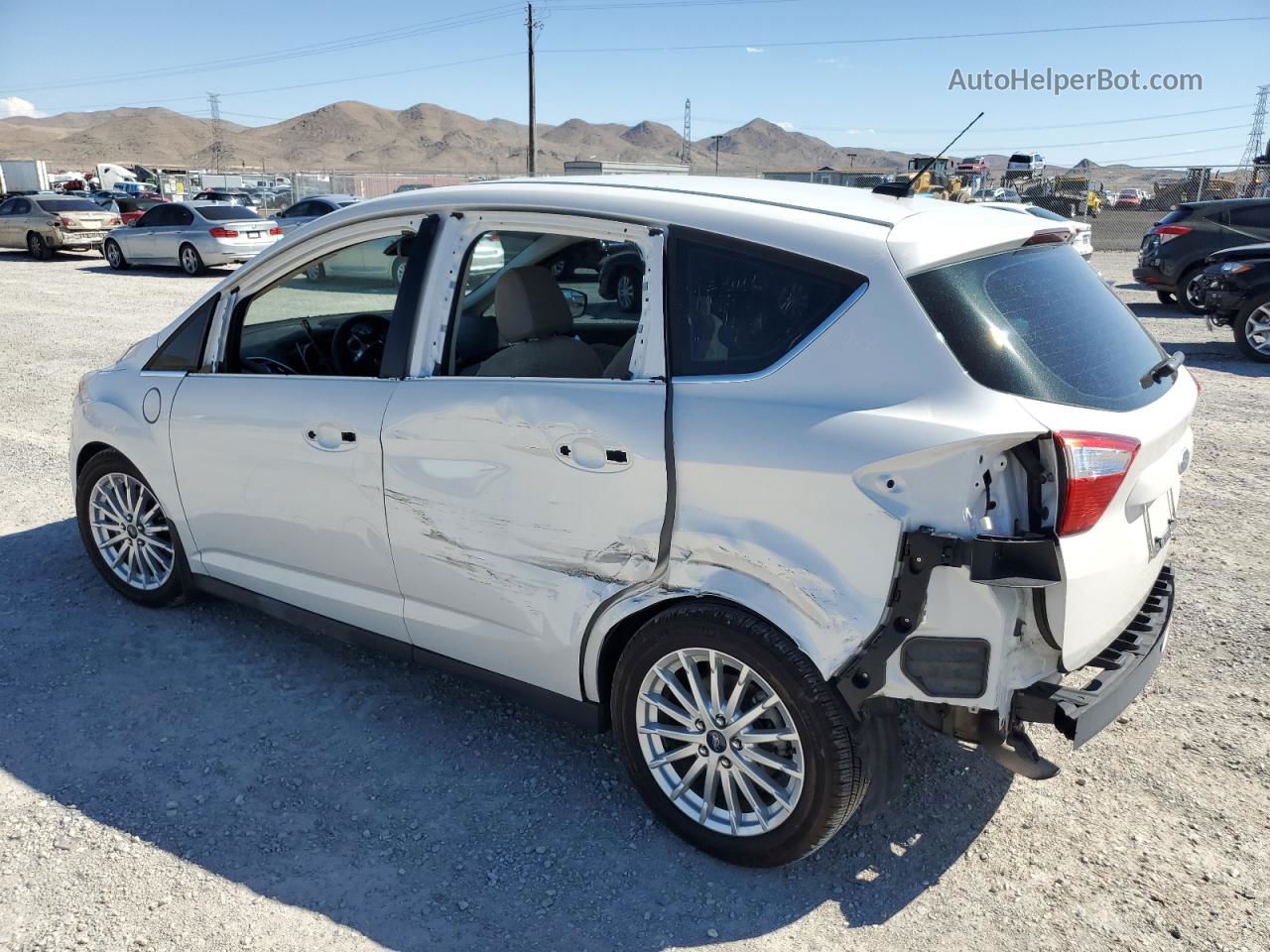 2013 Ford C-max Premium White vin: 1FADP5CU1DL537835