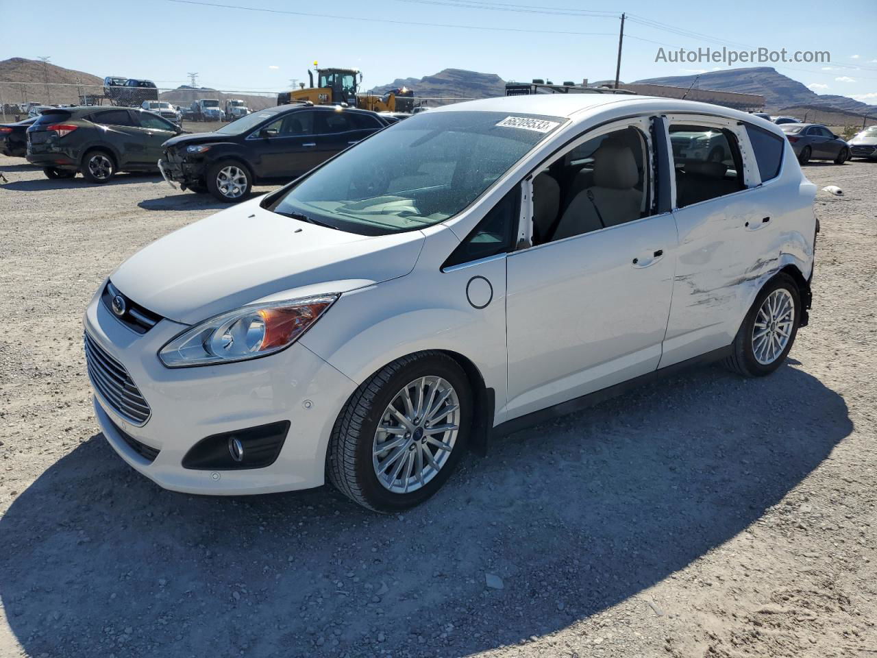 2013 Ford C-max Premium White vin: 1FADP5CU1DL537835