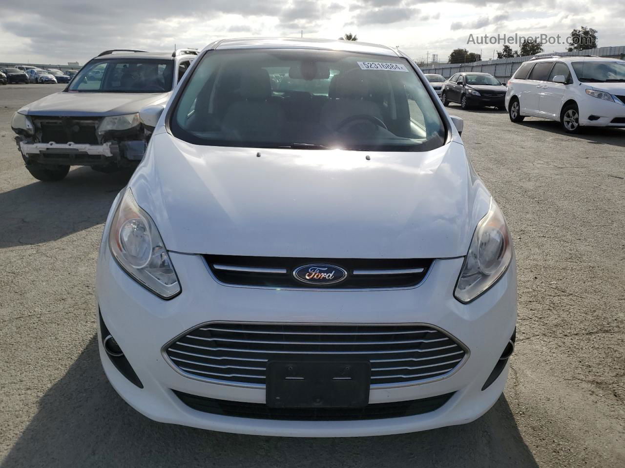 2014 Ford C-max Premium White vin: 1FADP5CU1EL504092