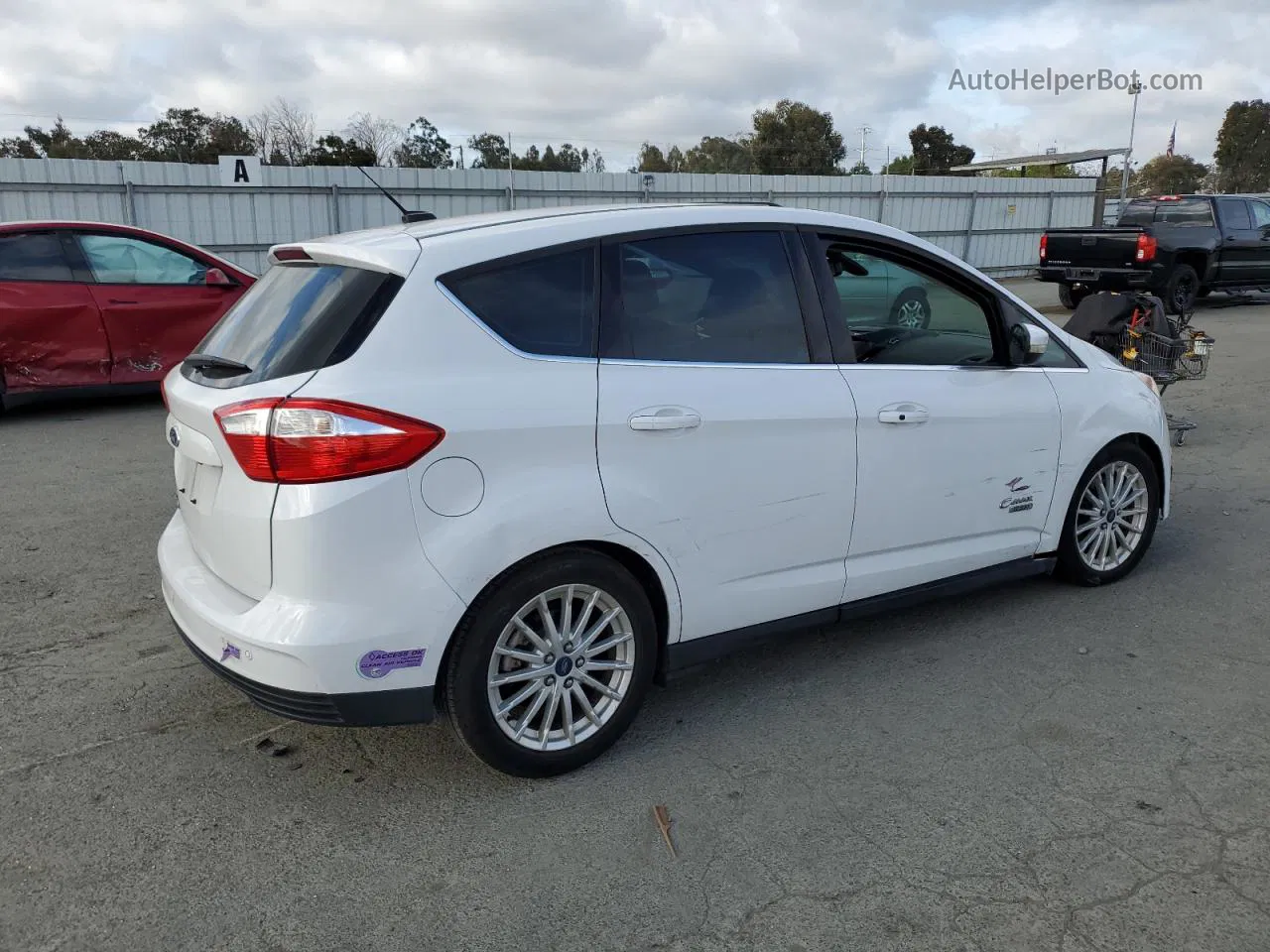 2014 Ford C-max Premium White vin: 1FADP5CU1EL504092