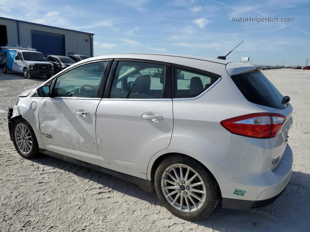 2014 Ford C-max Premium White vin: 1FADP5CU1EL513133