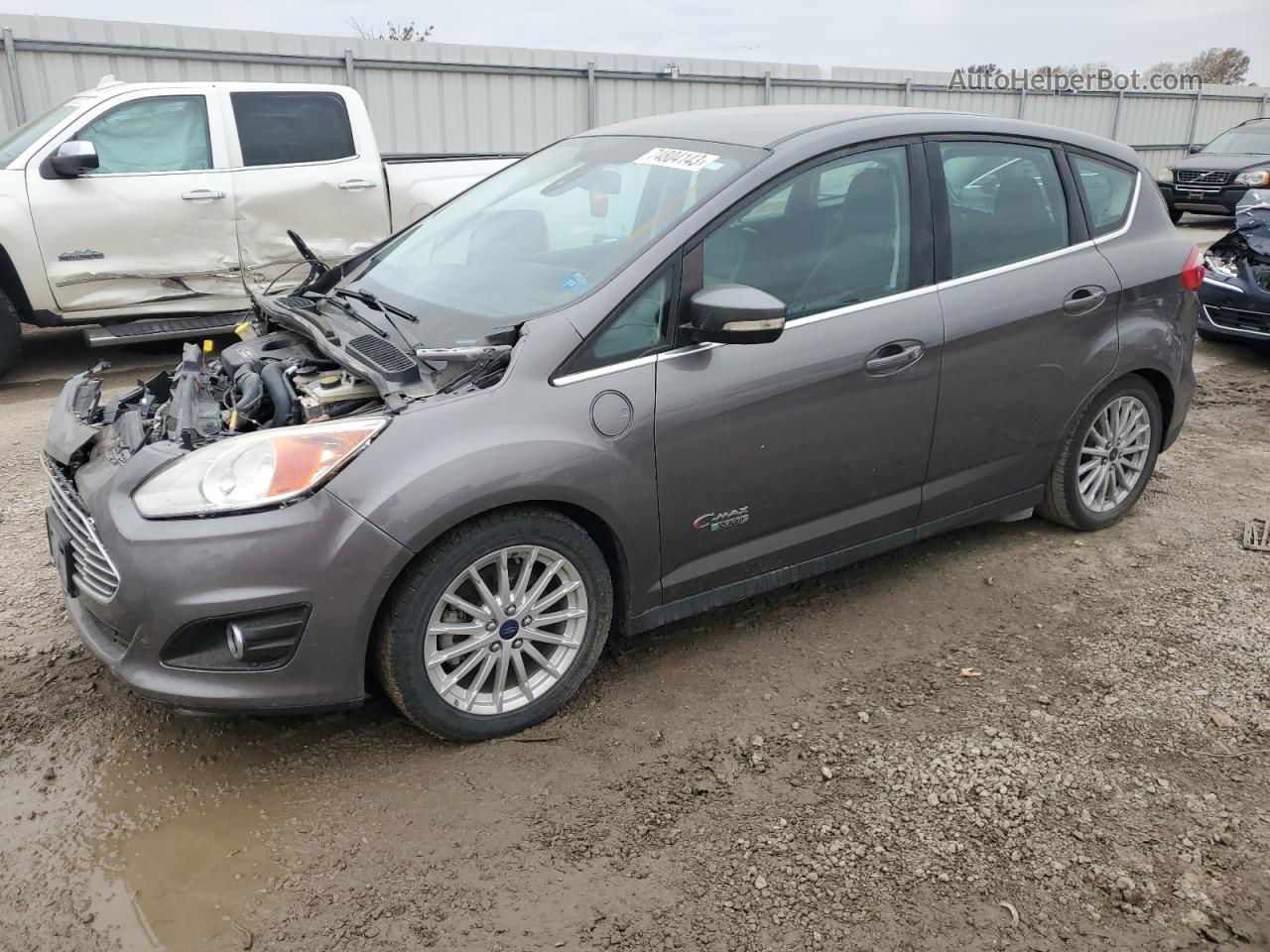 2014 Ford C-max Premium Silver vin: 1FADP5CU1EL514024