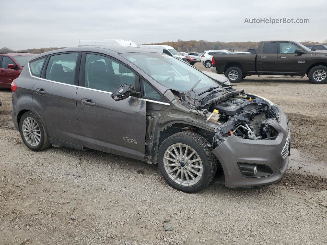 2014 Ford C-max Premium Silver vin: 1FADP5CU1EL514024