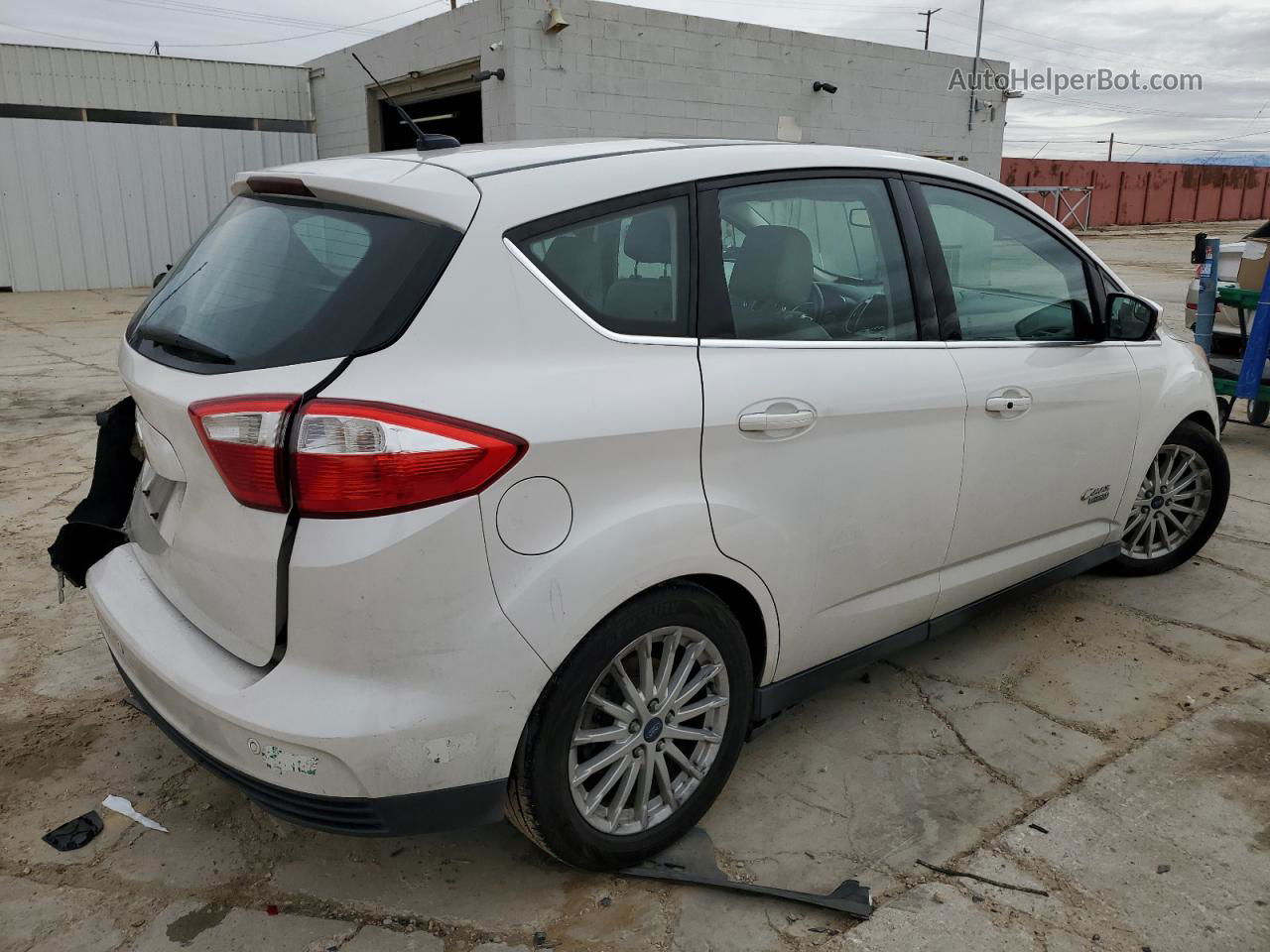 2014 Ford C-max Premium White vin: 1FADP5CU1EL517022