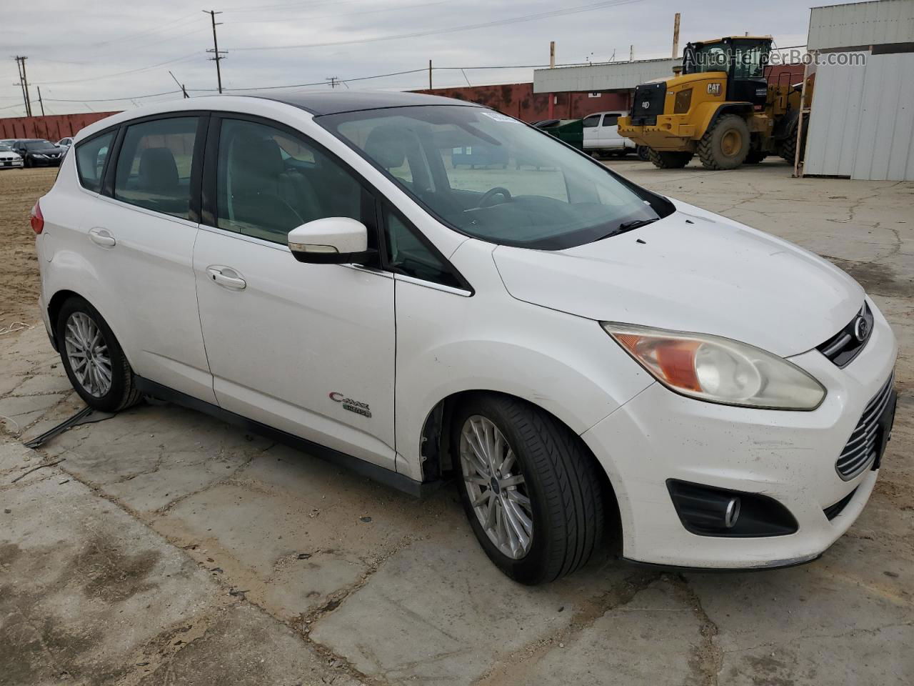 2014 Ford C-max Premium White vin: 1FADP5CU1EL517022