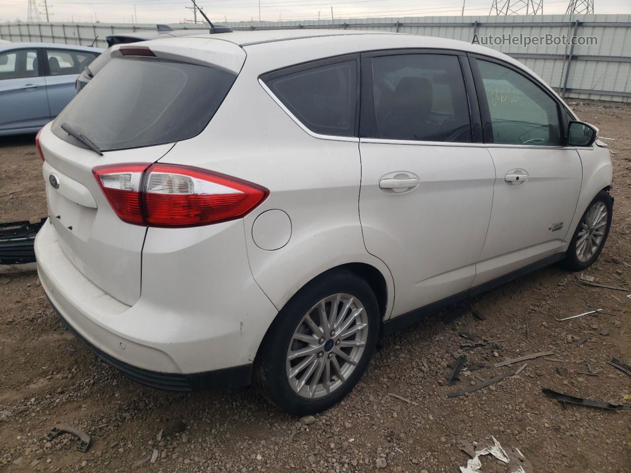 2013 Ford C-max Premium White vin: 1FADP5CU2DL531266