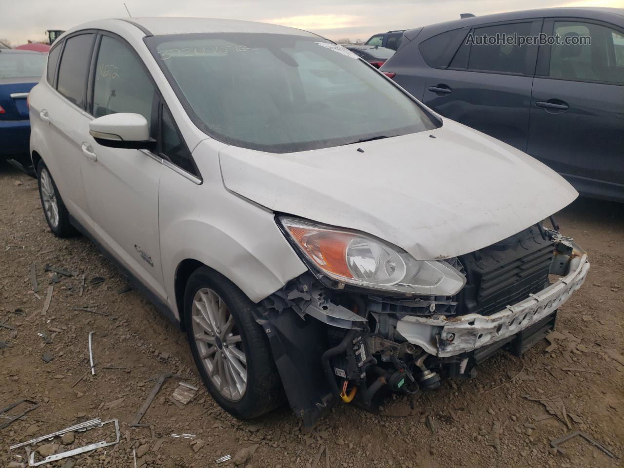 2013 Ford C-max Premium White vin: 1FADP5CU2DL531266