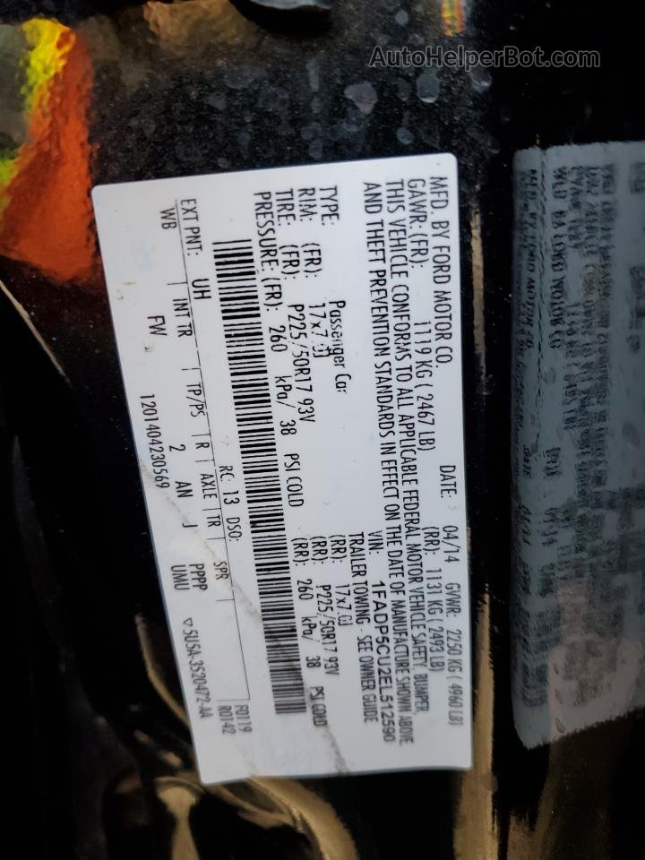 2014 Ford C-max Premium Black vin: 1FADP5CU2EL512590