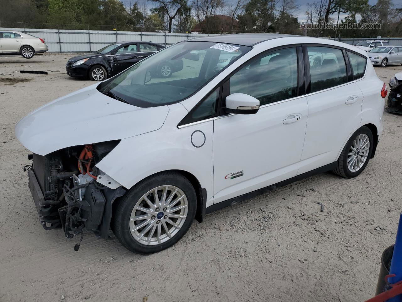 2013 Ford C-max Premium White vin: 1FADP5CU3DL516274