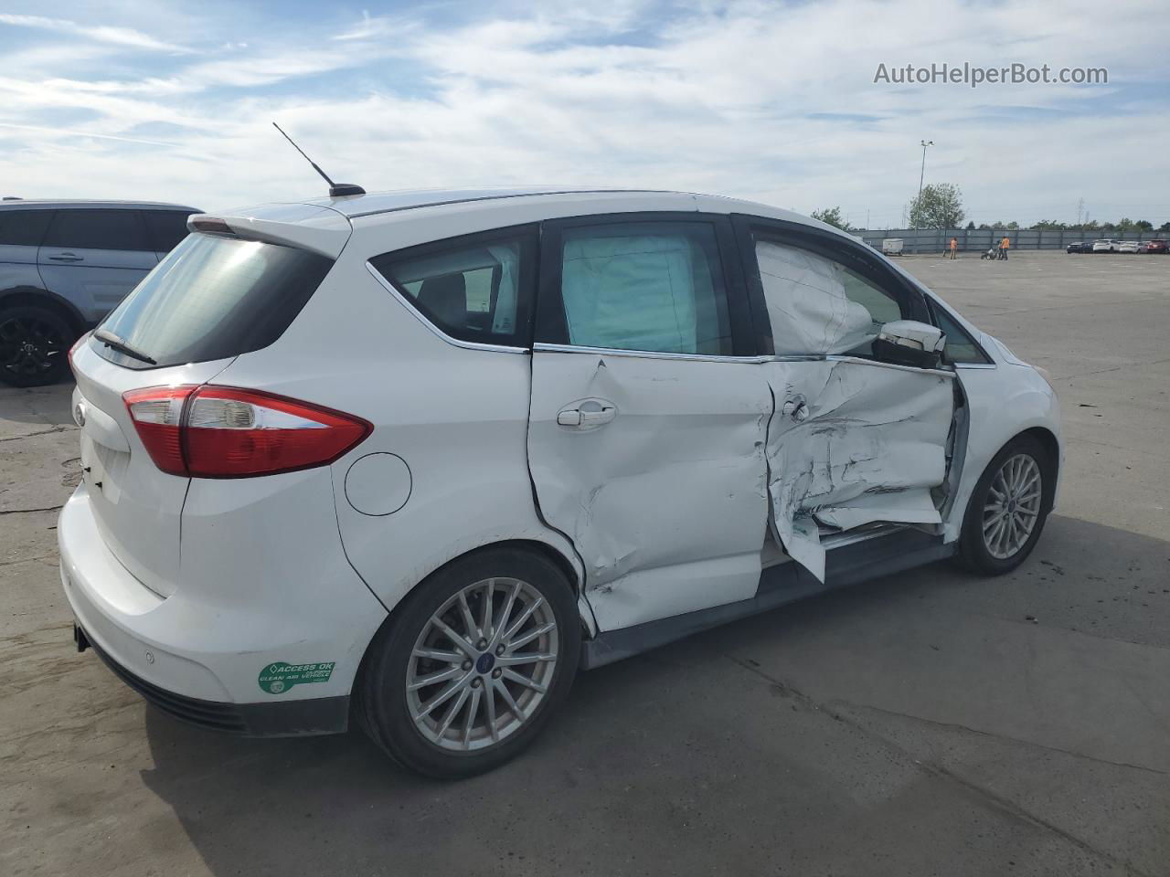 2013 Ford C-max Premium White vin: 1FADP5CU3DL555320