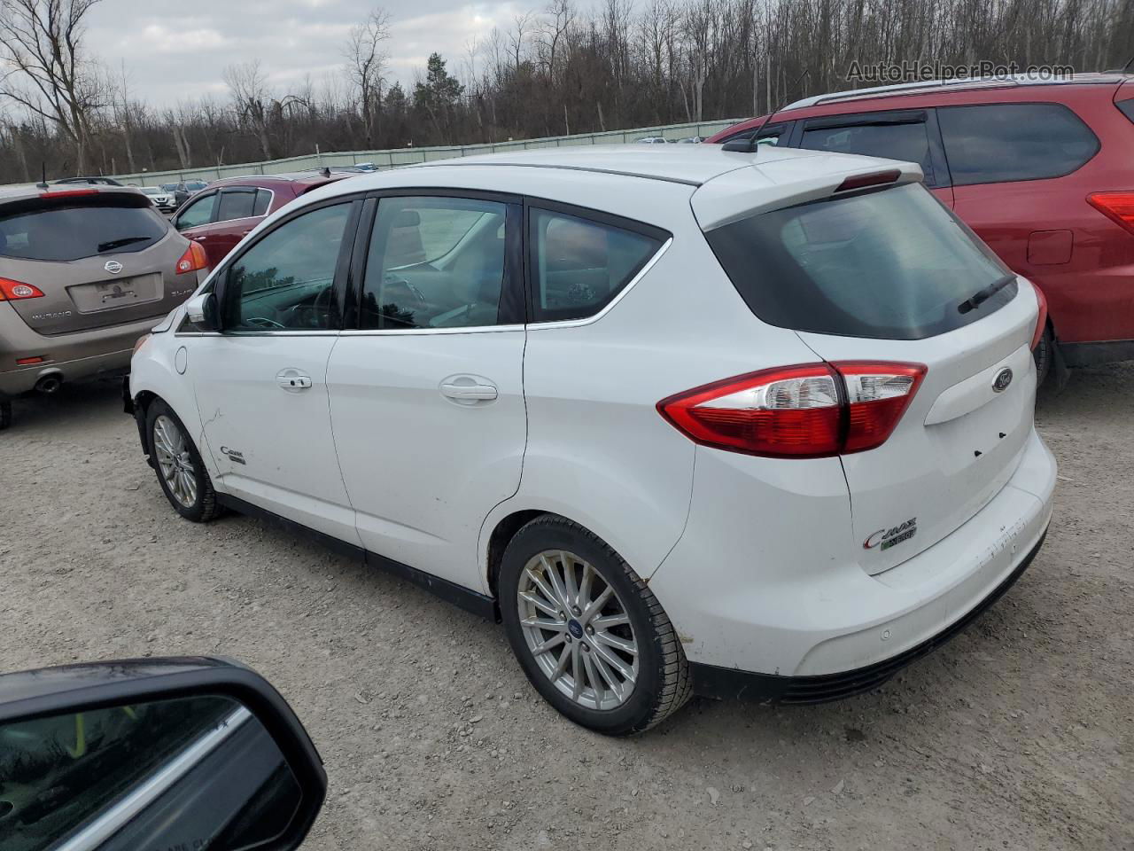 2013 Ford C-max Premium White vin: 1FADP5CU3DL557679