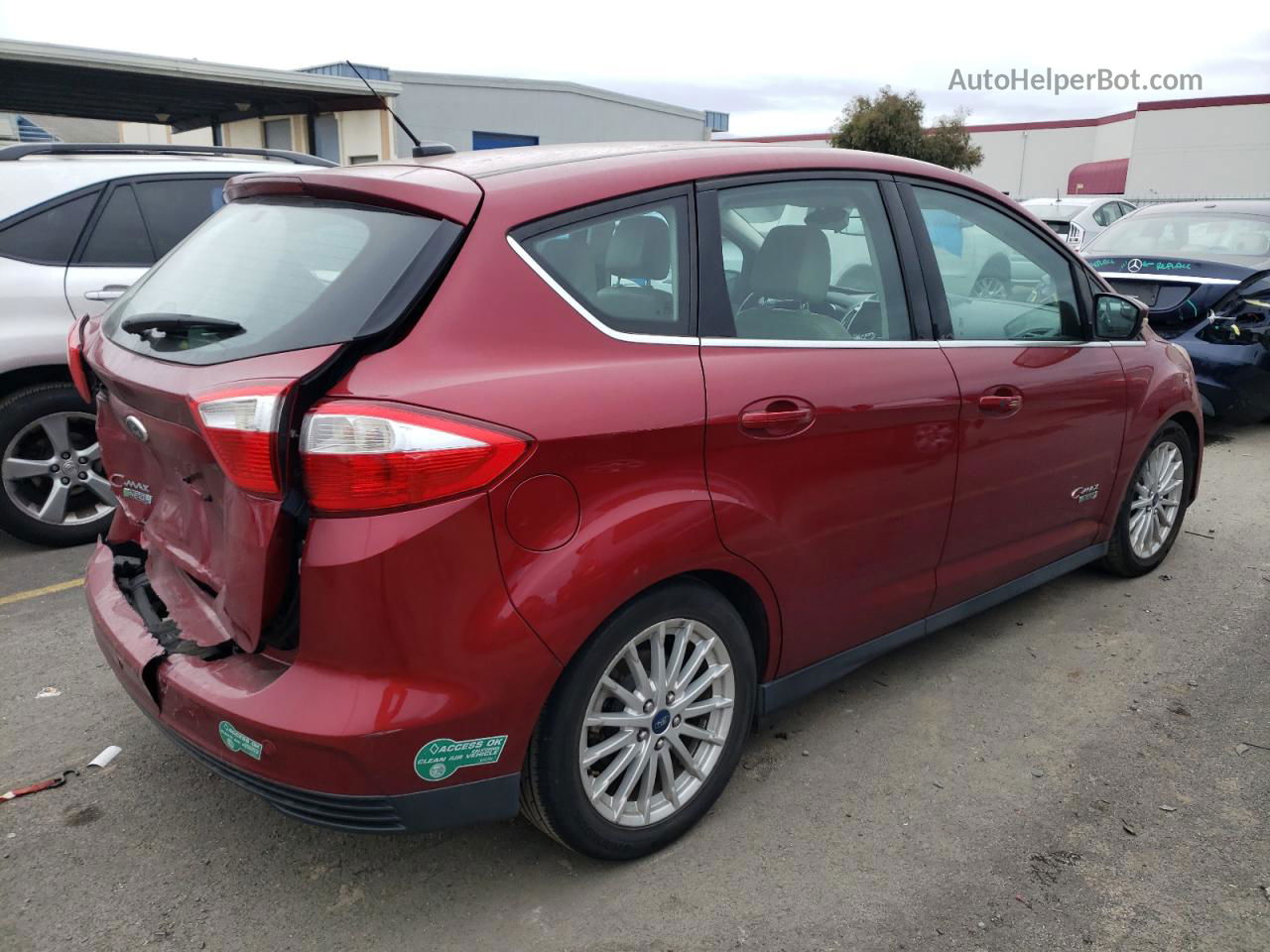 2014 Ford C-max Premium Red vin: 1FADP5CU3EL500707