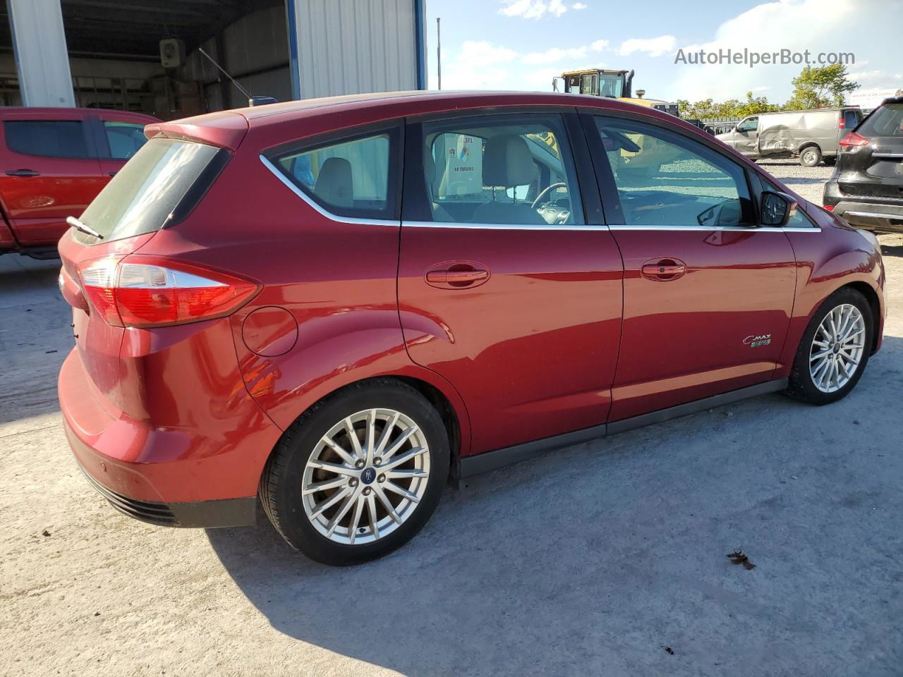 2014 Ford C-max Premium Red vin: 1FADP5CU3EL501257