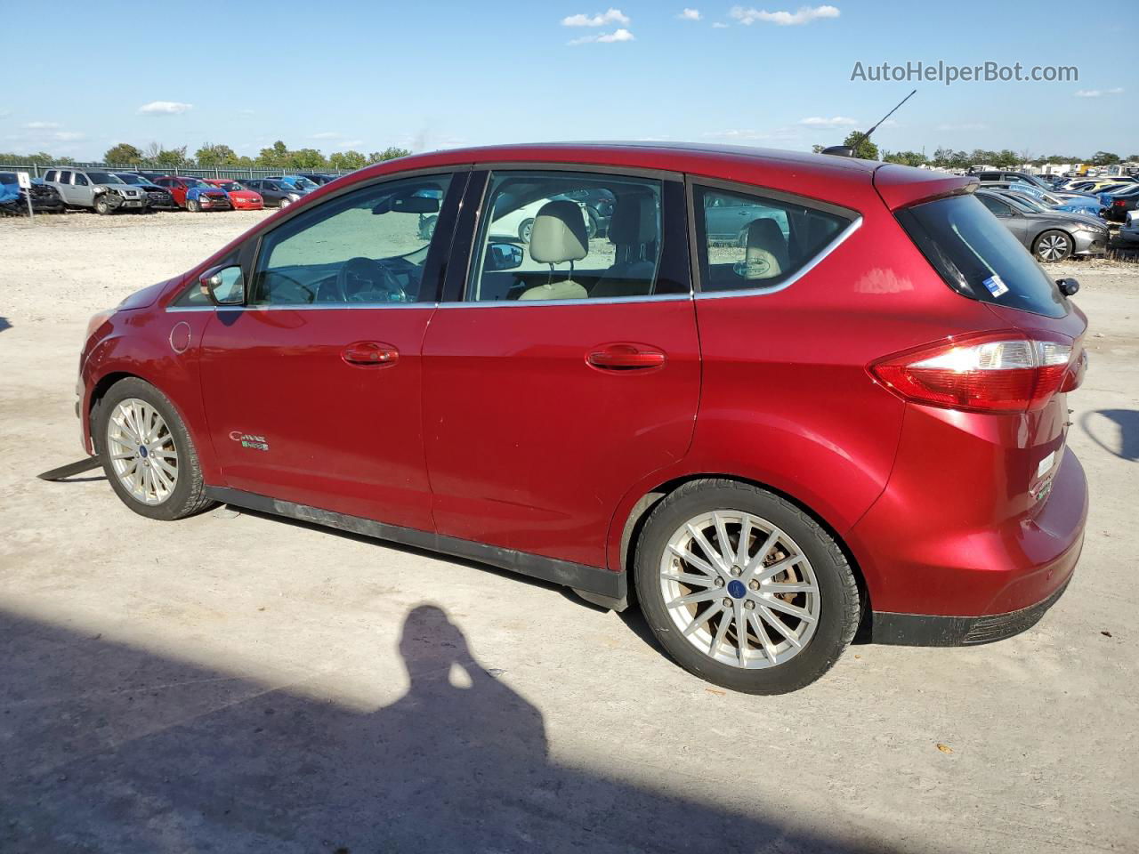 2014 Ford C-max Premium Red vin: 1FADP5CU3EL501257