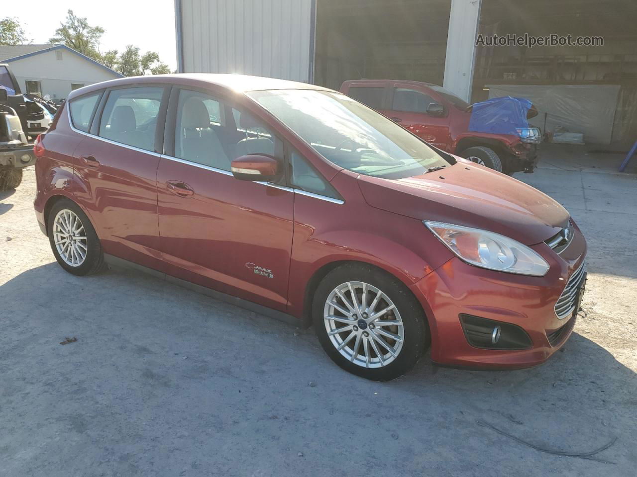 2014 Ford C-max Premium Red vin: 1FADP5CU3EL501257