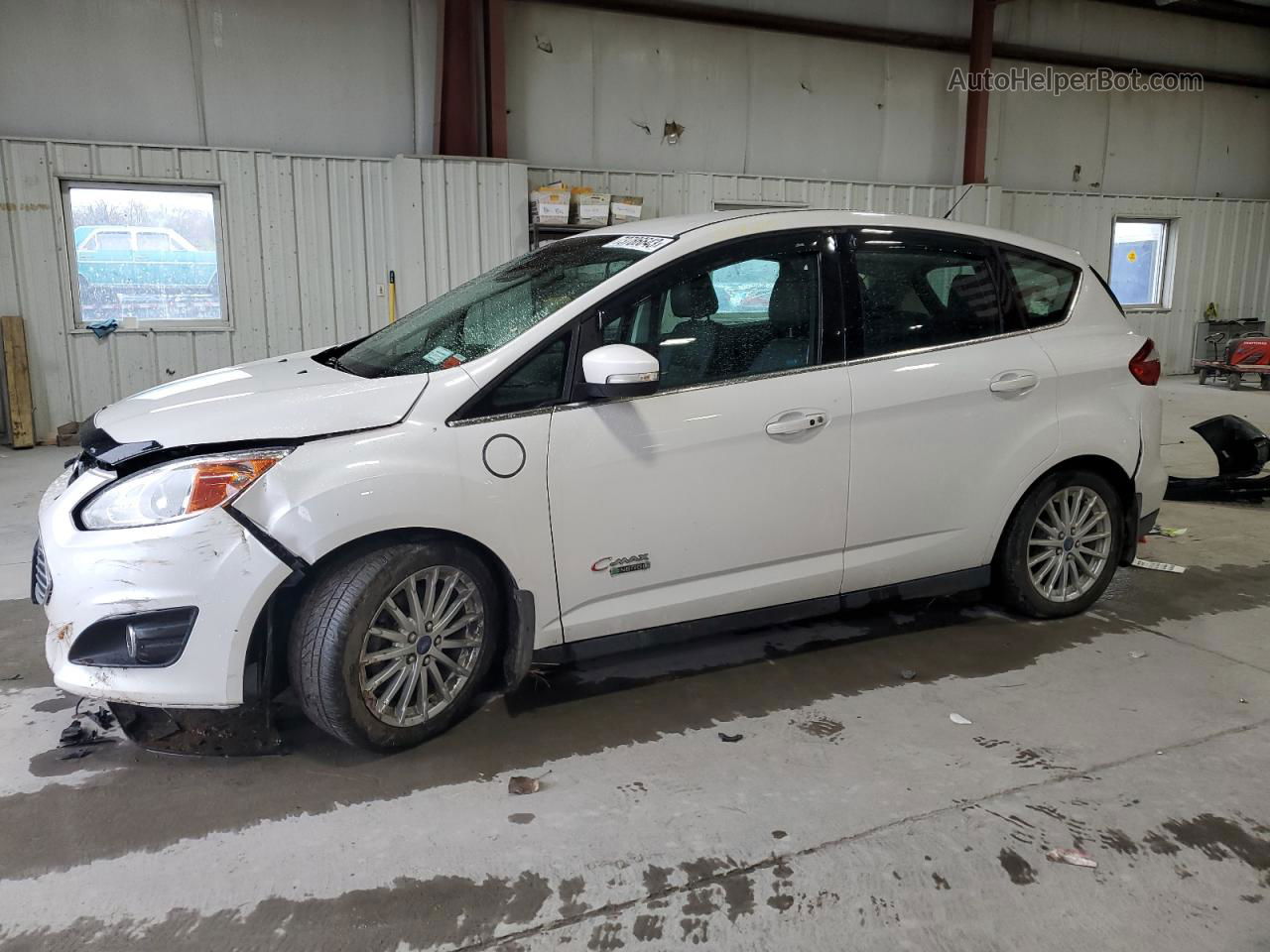 2014 Ford C-max Premium White vin: 1FADP5CU4EL500960