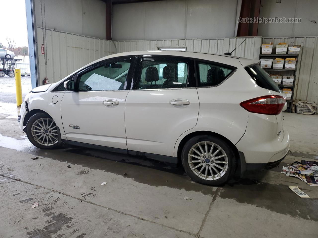 2014 Ford C-max Premium White vin: 1FADP5CU4EL500960