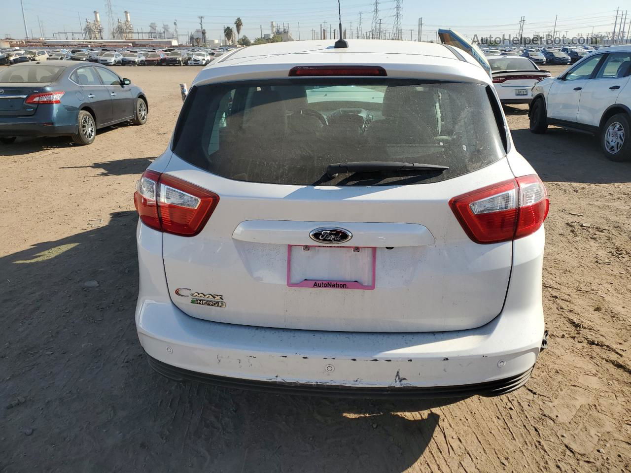 2014 Ford C-max Premium White vin: 1FADP5CU4EL520450