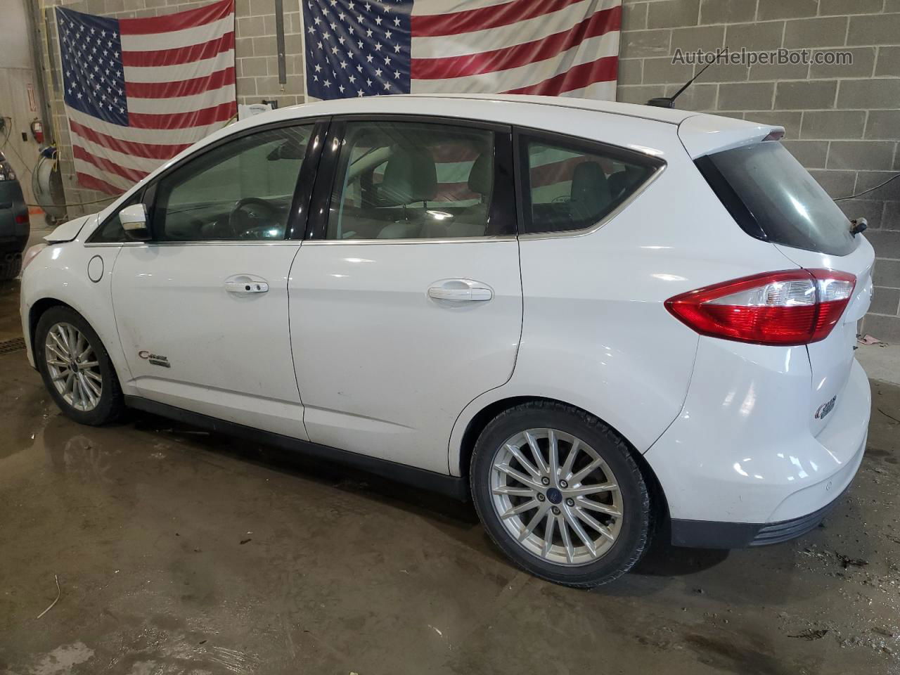 2014 Ford C-max Premium White vin: 1FADP5CU5EL518240