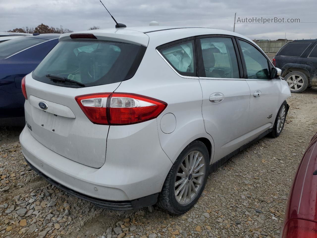 2014 Ford C-max Premium White vin: 1FADP5CU5EL518240