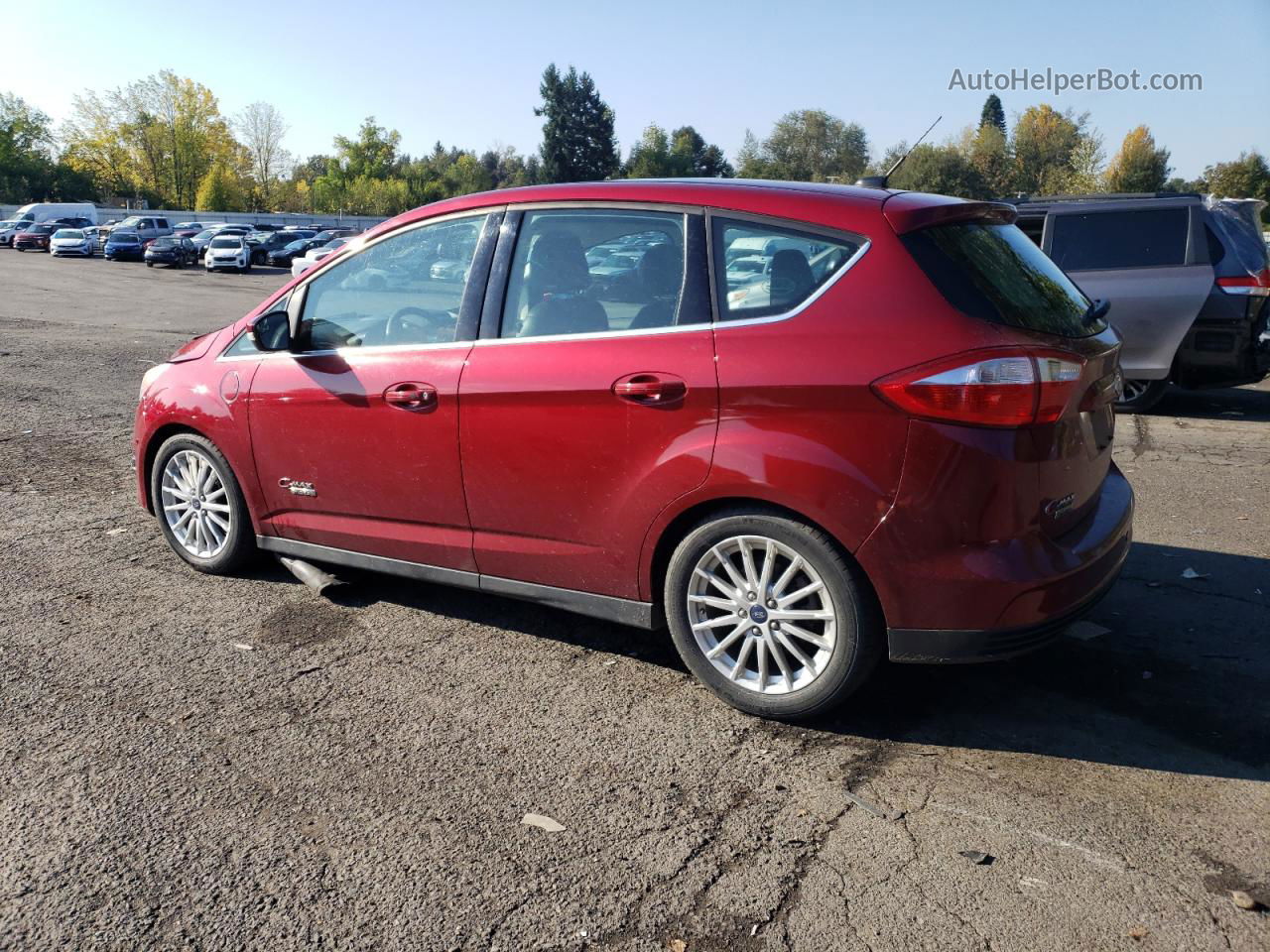 2013 Ford C-max Premium Red vin: 1FADP5CU6DL543940