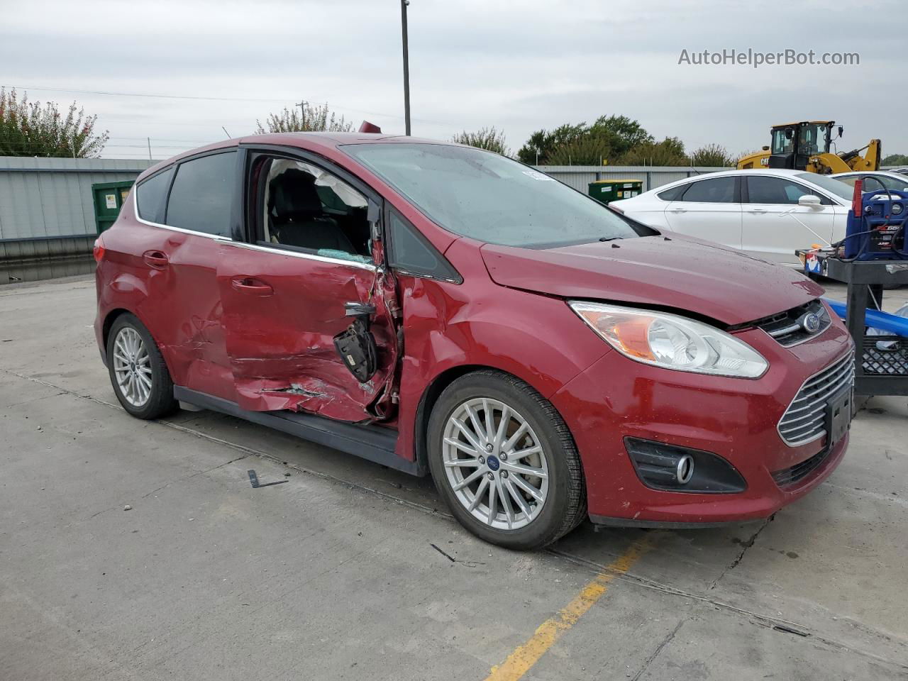 2014 Ford C-max Premium Red vin: 1FADP5CU6EL500572