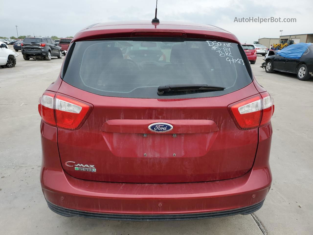 2014 Ford C-max Premium Red vin: 1FADP5CU6EL500572