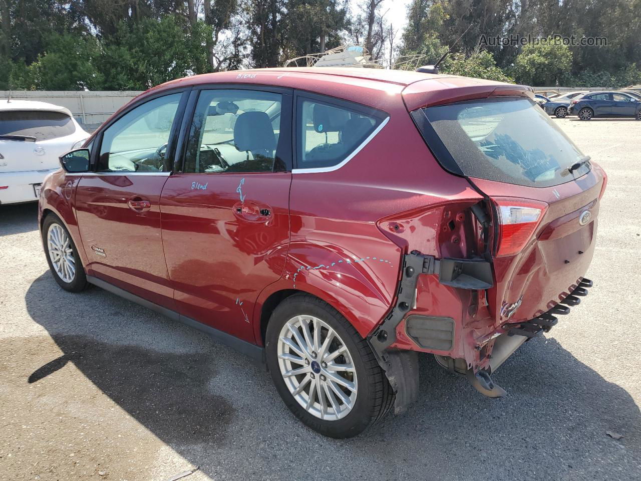 2014 Ford C-max Premium Red vin: 1FADP5CU6EL503729