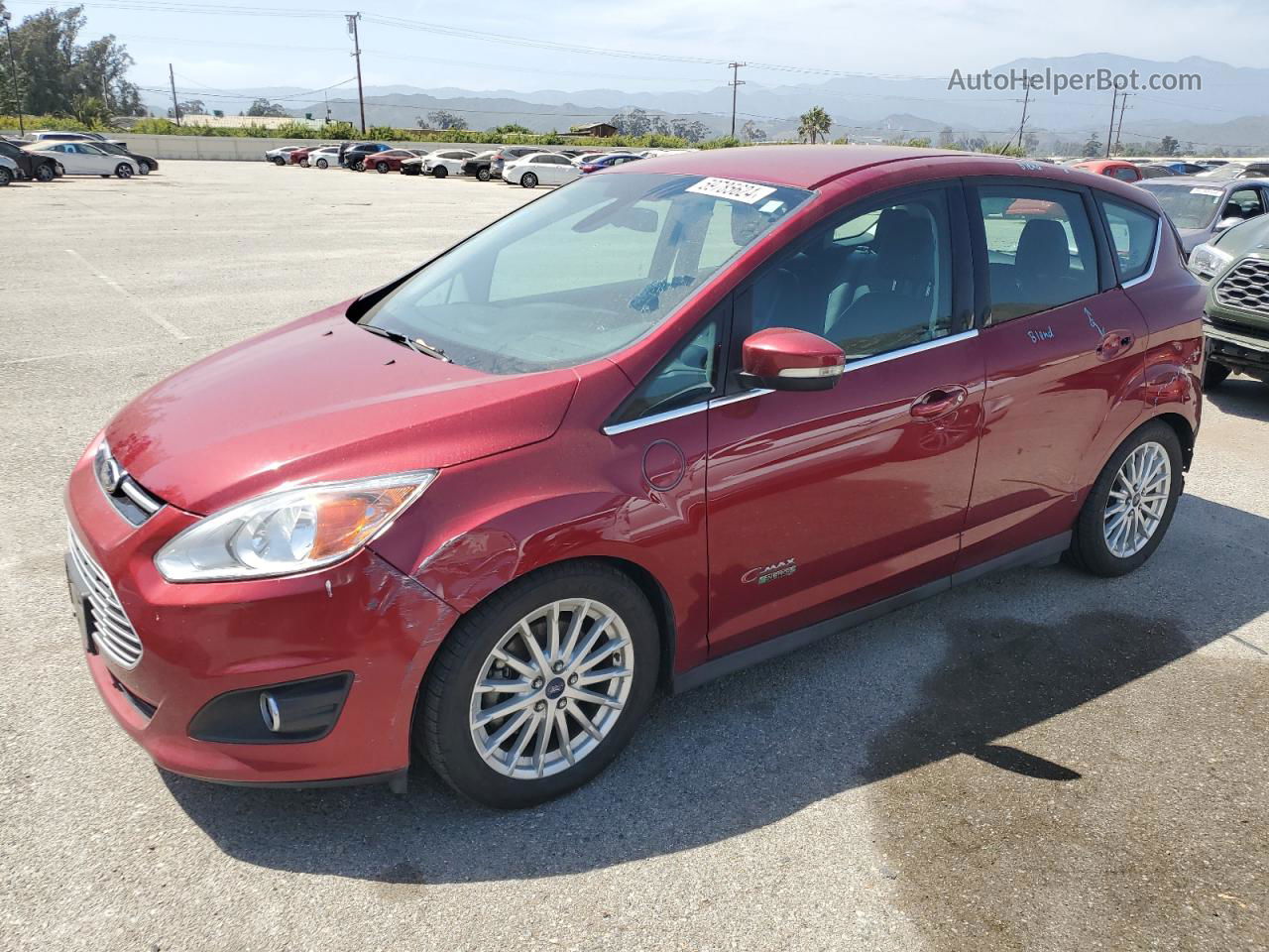 2014 Ford C-max Premium Red vin: 1FADP5CU6EL503729