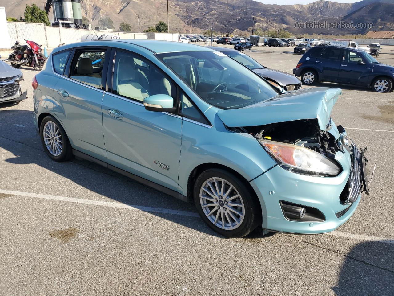 2014 Ford C-max Premium Turquoise vin: 1FADP5CU6EL508445