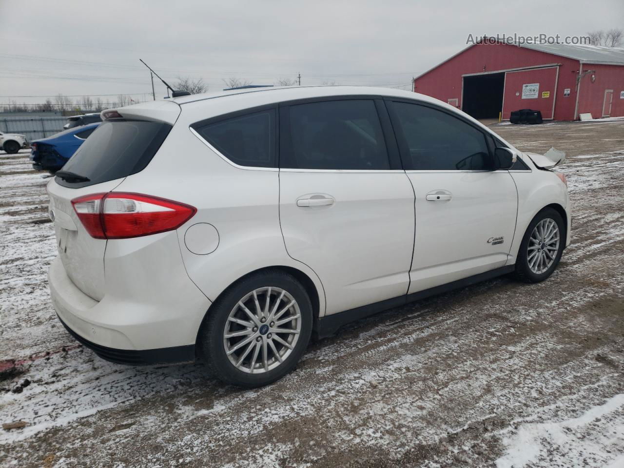 2014 Ford C-max Premium White vin: 1FADP5CU6EL510857