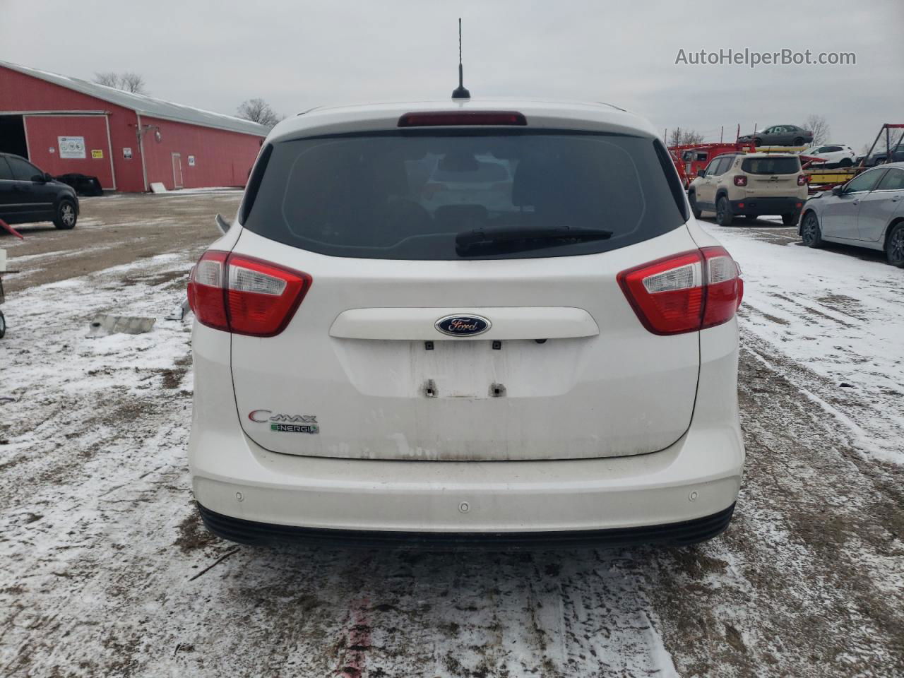 2014 Ford C-max Premium White vin: 1FADP5CU6EL510857