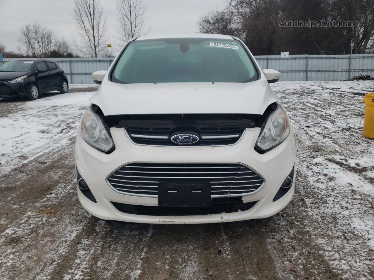 2014 Ford C-max Premium White vin: 1FADP5CU6EL510857