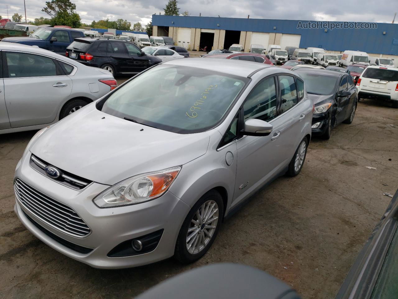 2014 Ford C-max Premium Silver vin: 1FADP5CU6EL517081