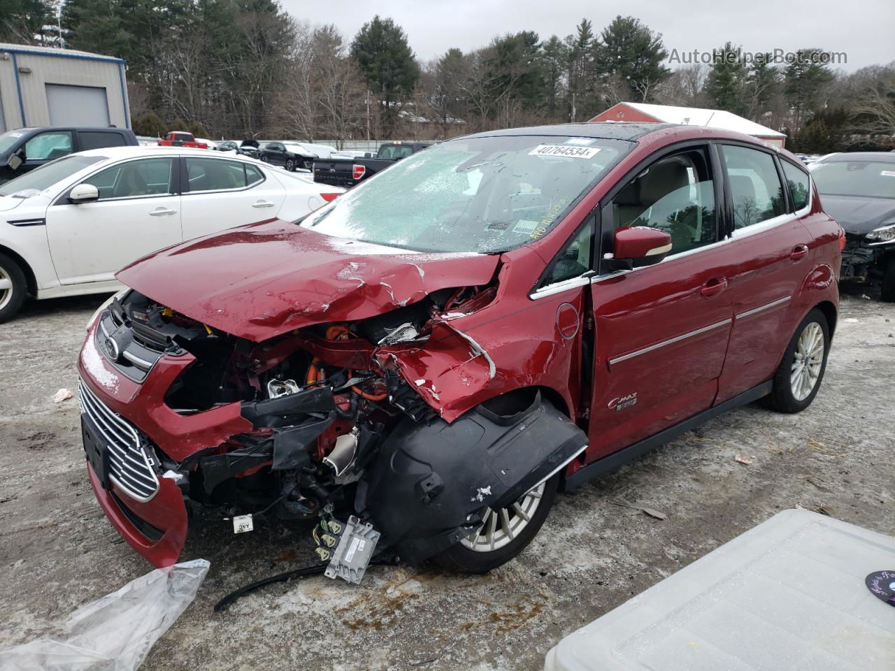 2013 Ford C-max Premium Red vin: 1FADP5CU7DL531182