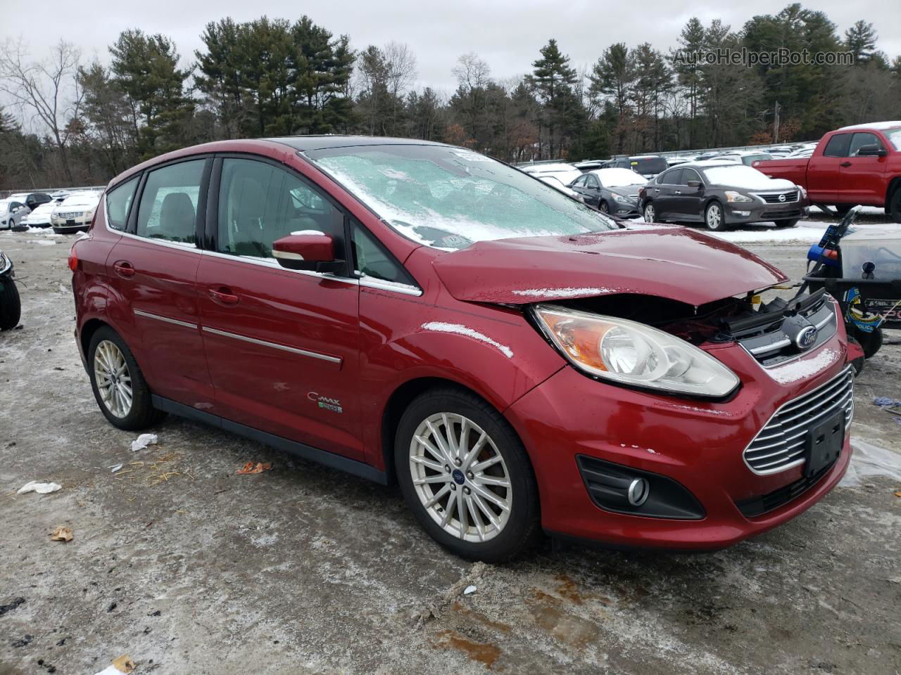 2013 Ford C-max Premium Red vin: 1FADP5CU7DL531182