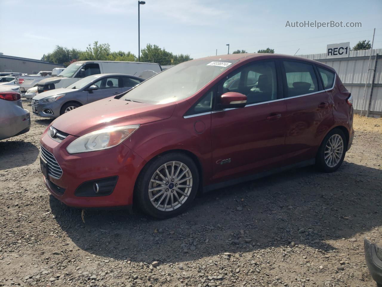 2013 Ford C-max Premium Red vin: 1FADP5CU7DL542179