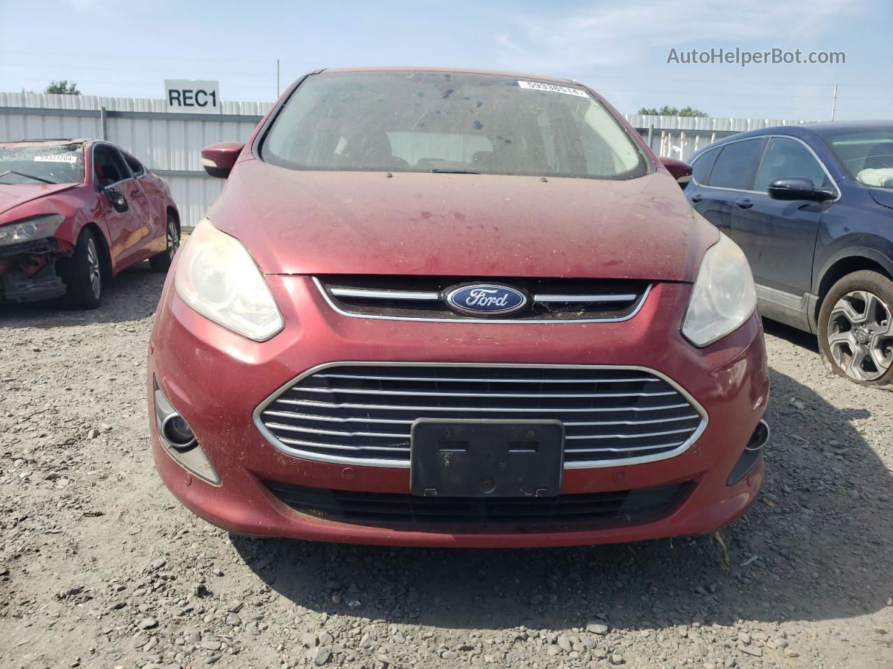 2013 Ford C-max Premium Red vin: 1FADP5CU7DL542179