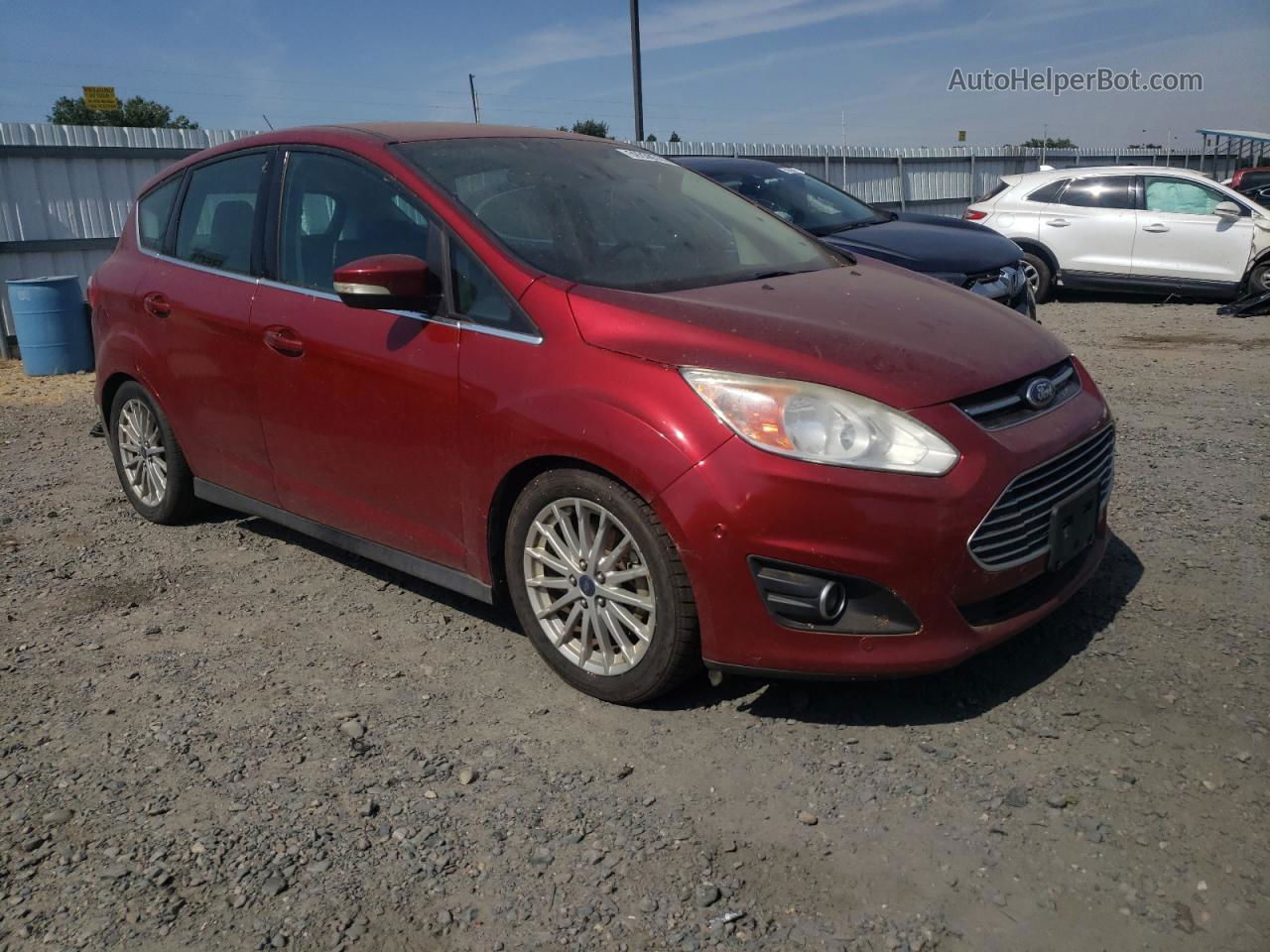 2013 Ford C-max Premium Red vin: 1FADP5CU7DL542179