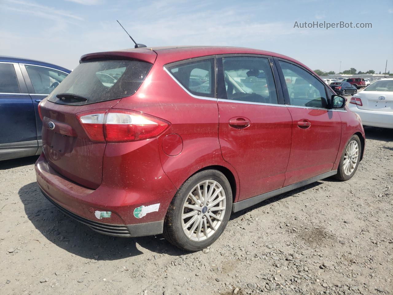 2013 Ford C-max Premium Red vin: 1FADP5CU7DL542179