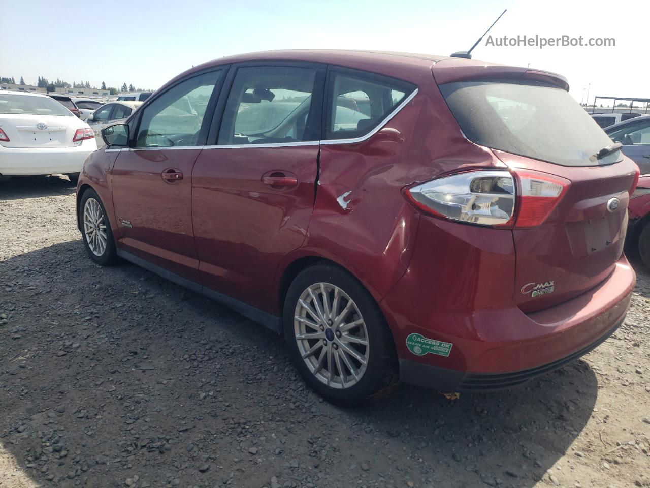 2013 Ford C-max Premium Red vin: 1FADP5CU7DL542179