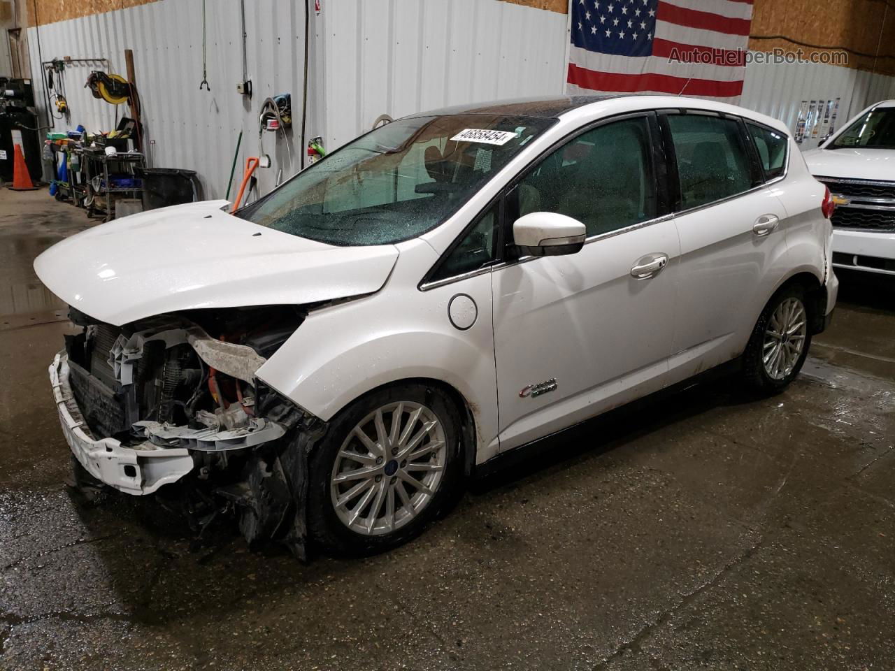 2013 Ford C-max Premium White vin: 1FADP5CU7DL554011