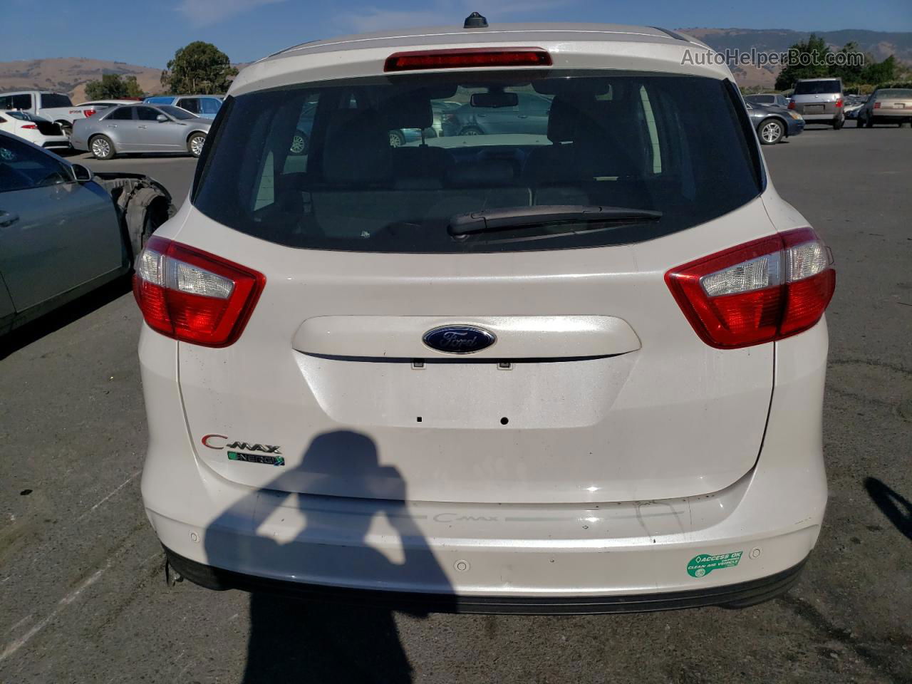 2014 Ford C-max Premium White vin: 1FADP5CU7EL513458