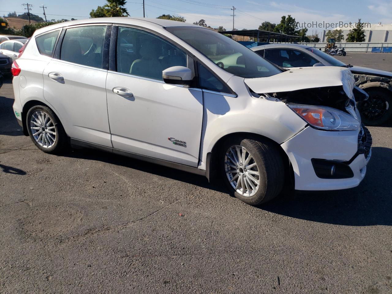 2014 Ford C-max Premium White vin: 1FADP5CU7EL513458