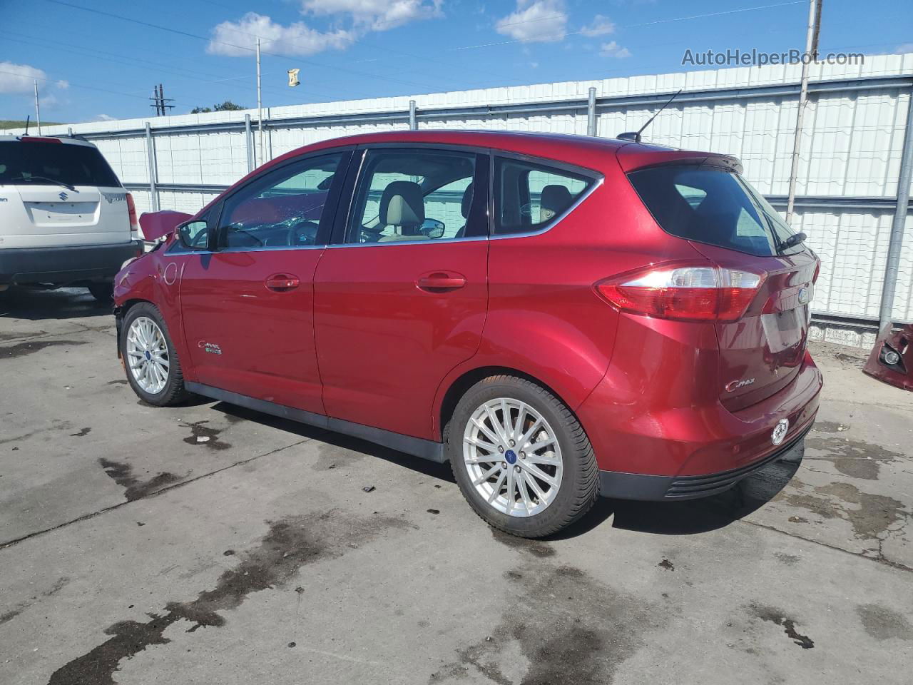 2013 Ford C-max Premium White vin: 1FADP5CU8DL543776