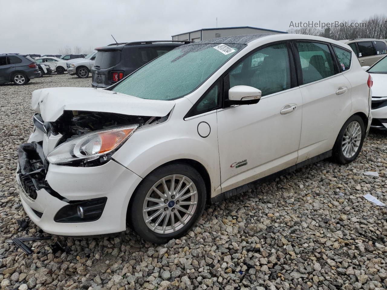 2014 Ford C-max Premium White vin: 1FADP5CU8EL518796